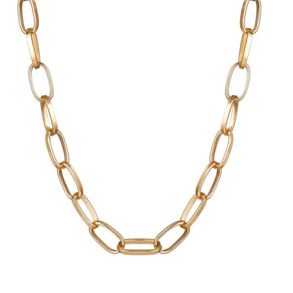 Woman’s Gold Paper Clip Chain Necklace - Picture 7 of 7